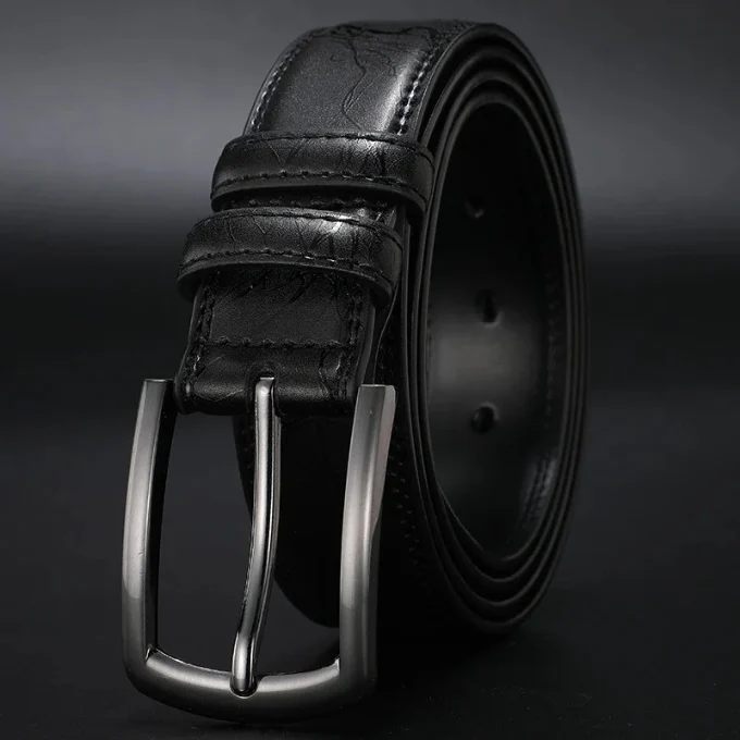 Georg | Ashford Ledergürtel Gunmetal in klarer Silhouette