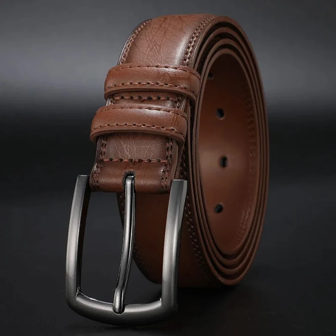 Georg | Ashford Ledergürtel Gunmetal in klarer Silhouette