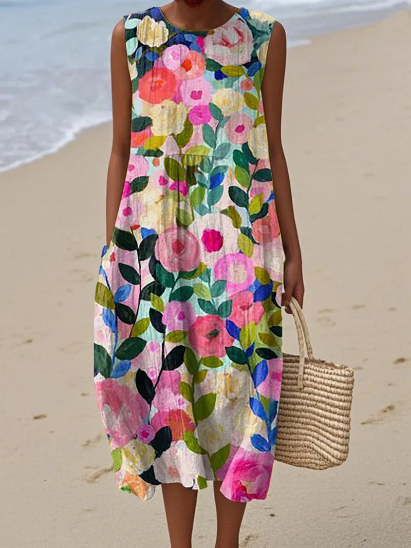 Elisa | Strandkleid mit künstlerischem Ausdruck
