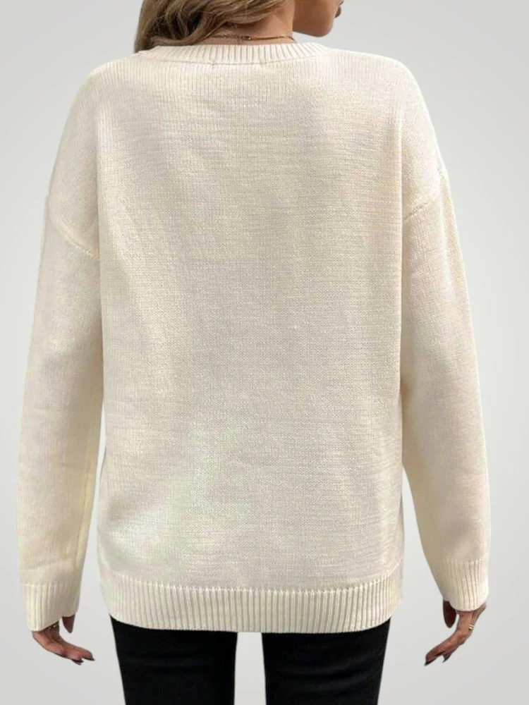 Freya | Moderner Rippstrickpullover Drop-Schulter