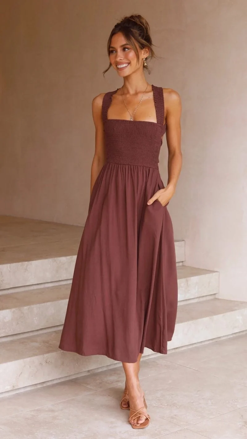 Lena | Stilvolles Maxikleid für Damen mit weichem Fall
