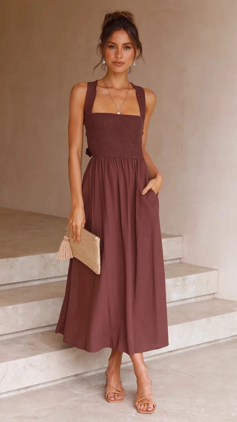 Lena | Stilvolles Maxikleid für Damen mit weichem Fall