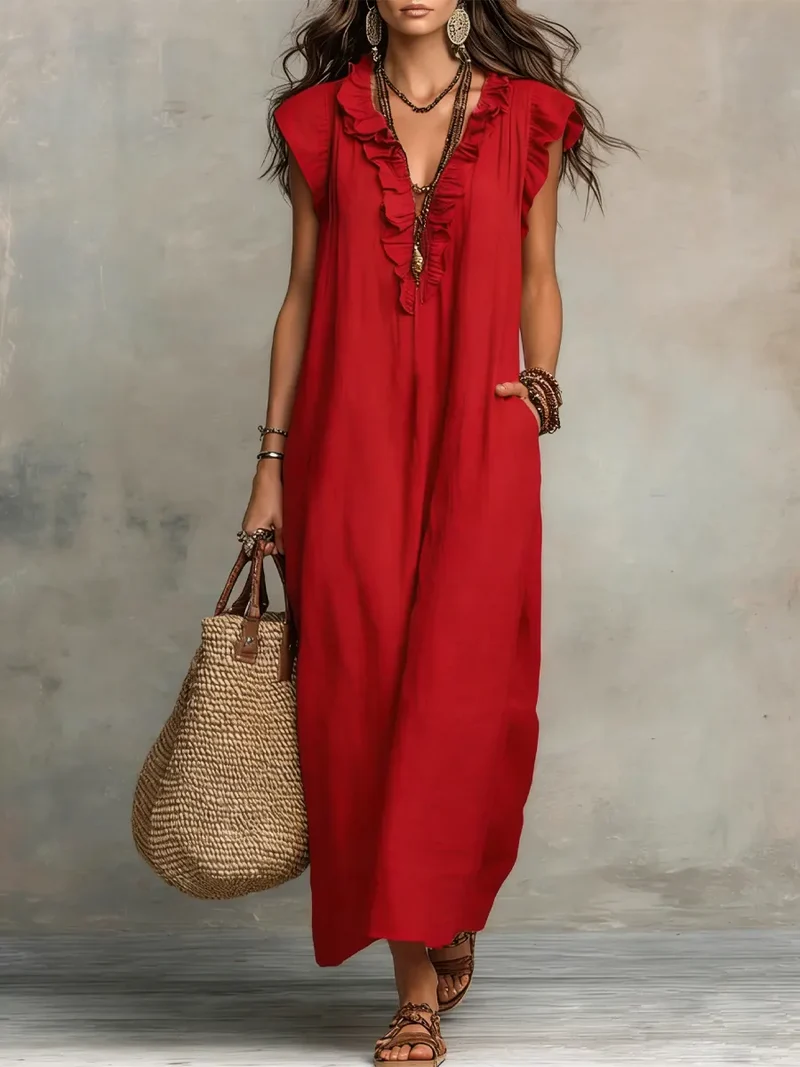 Camelia | Langes Boho-Kleid