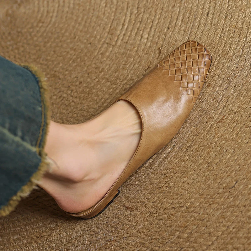 Nora | Damen Leder Mules mit stilvollem Look