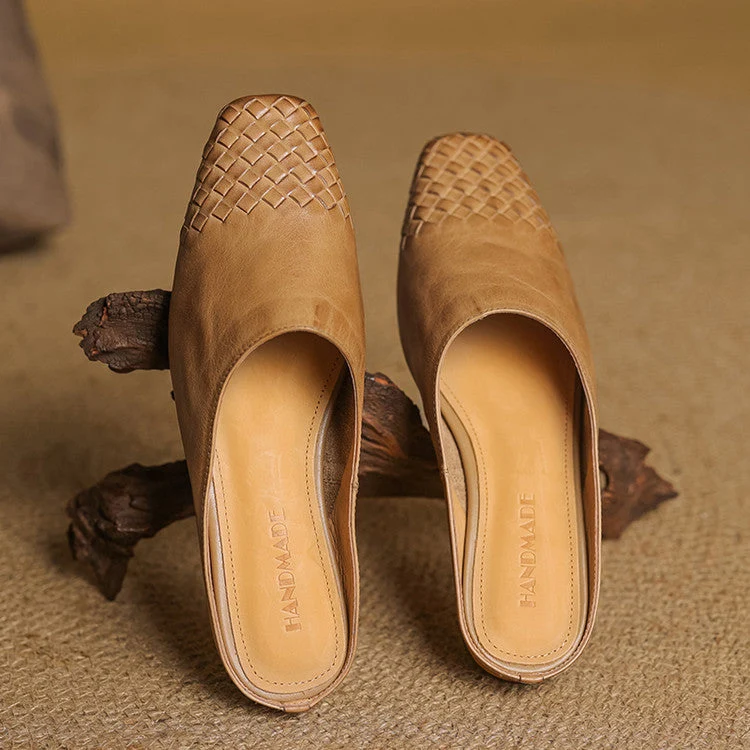 Nora | Damen Leder Mules mit stilvollem Look