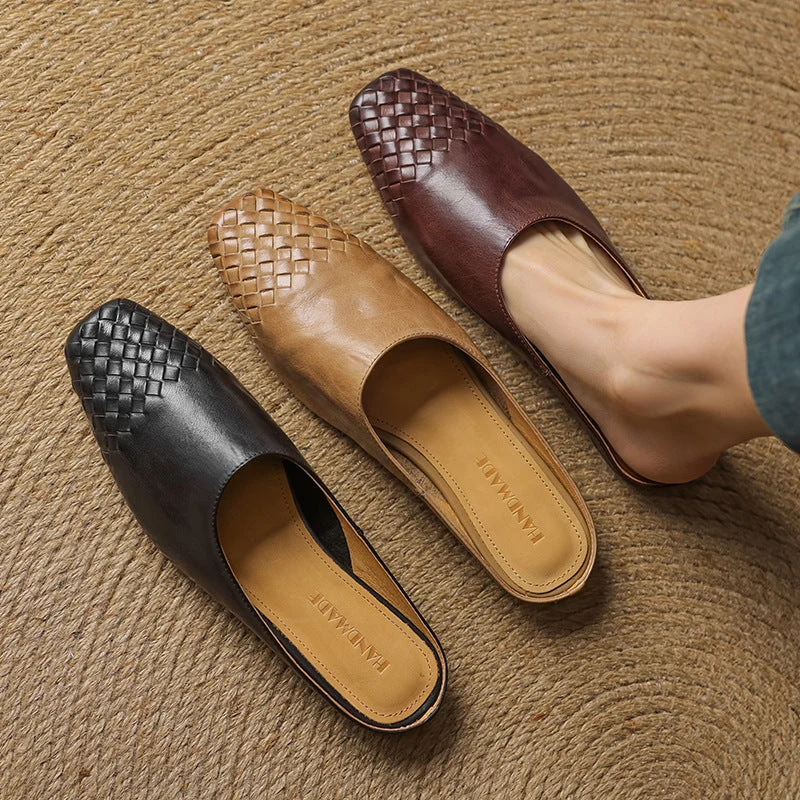 Nora | Damen Leder Mules mit stilvollem Look