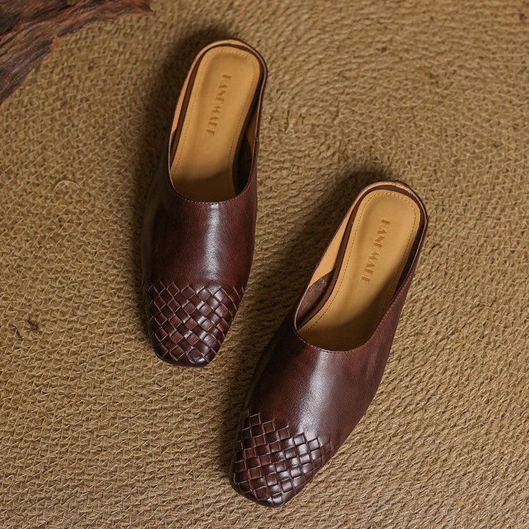Nora | Damen Leder Mules mit stilvollem Look