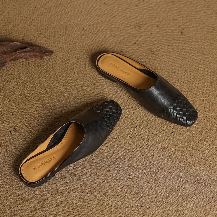 Nora | Damen Leder Mules mit stilvollem Look