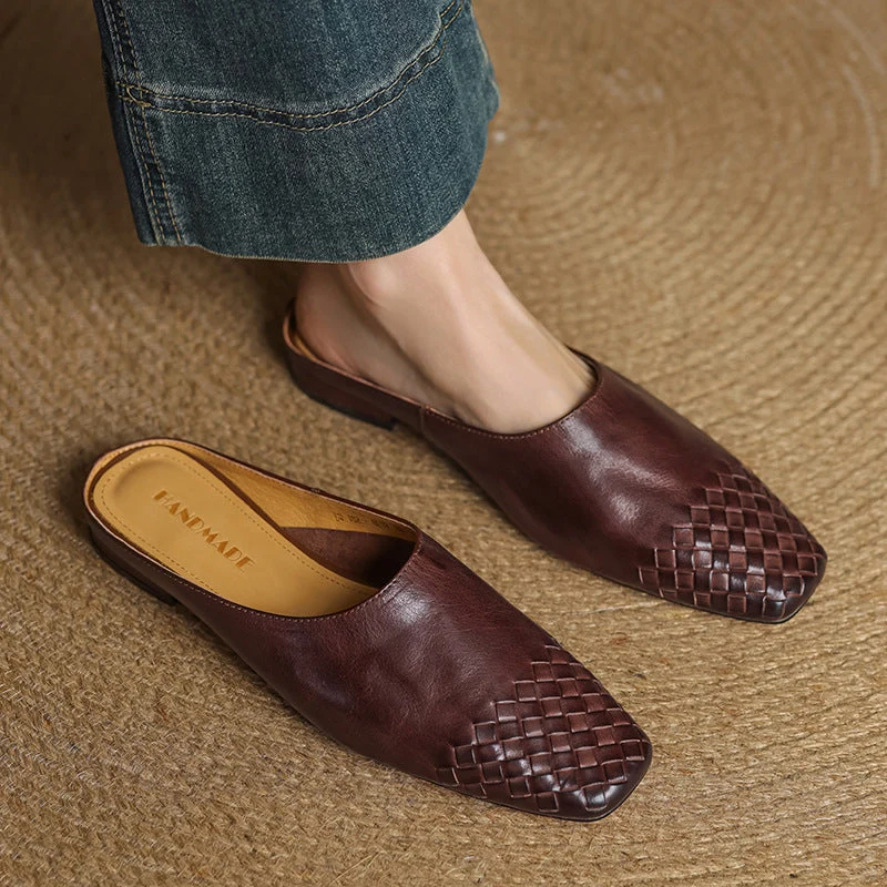 Nora | Damen Leder Mules mit stilvollem Look
