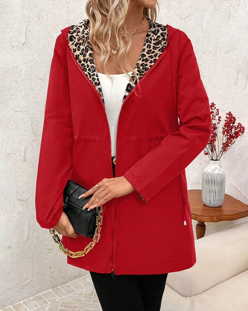 Sophie | Eleganter Damenmantel im Leopardenlook