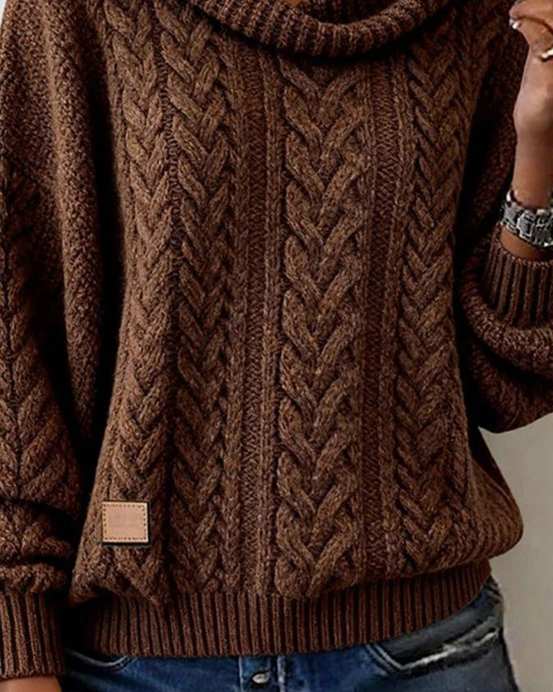 Mia | Moderner Strickpullover für Damen in Uni