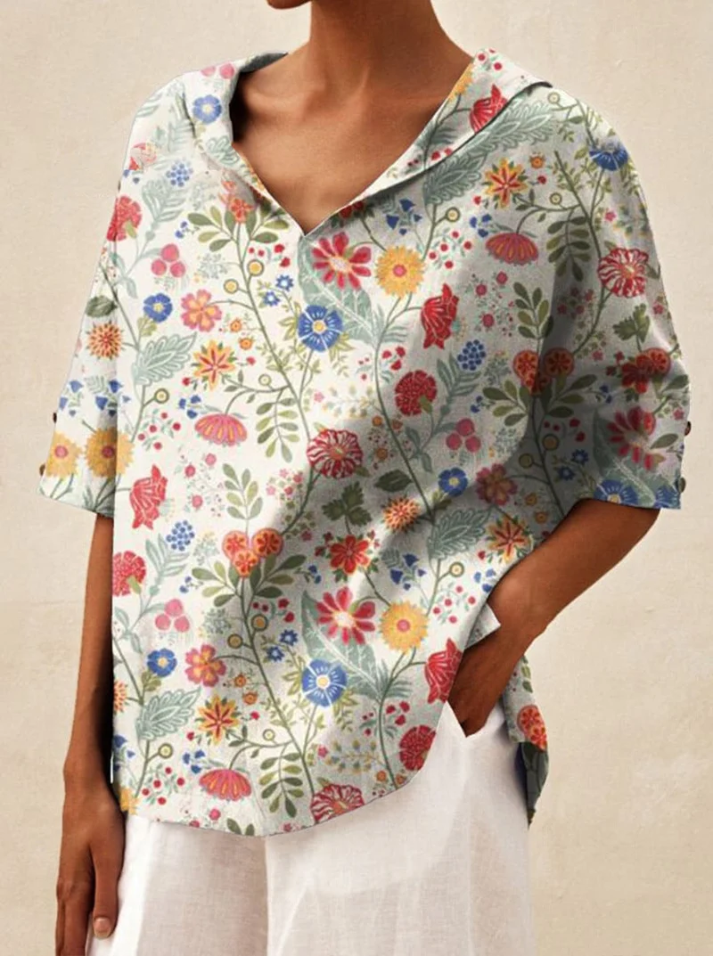 Andrea | Elegantes Top mit V-Ausschnitt