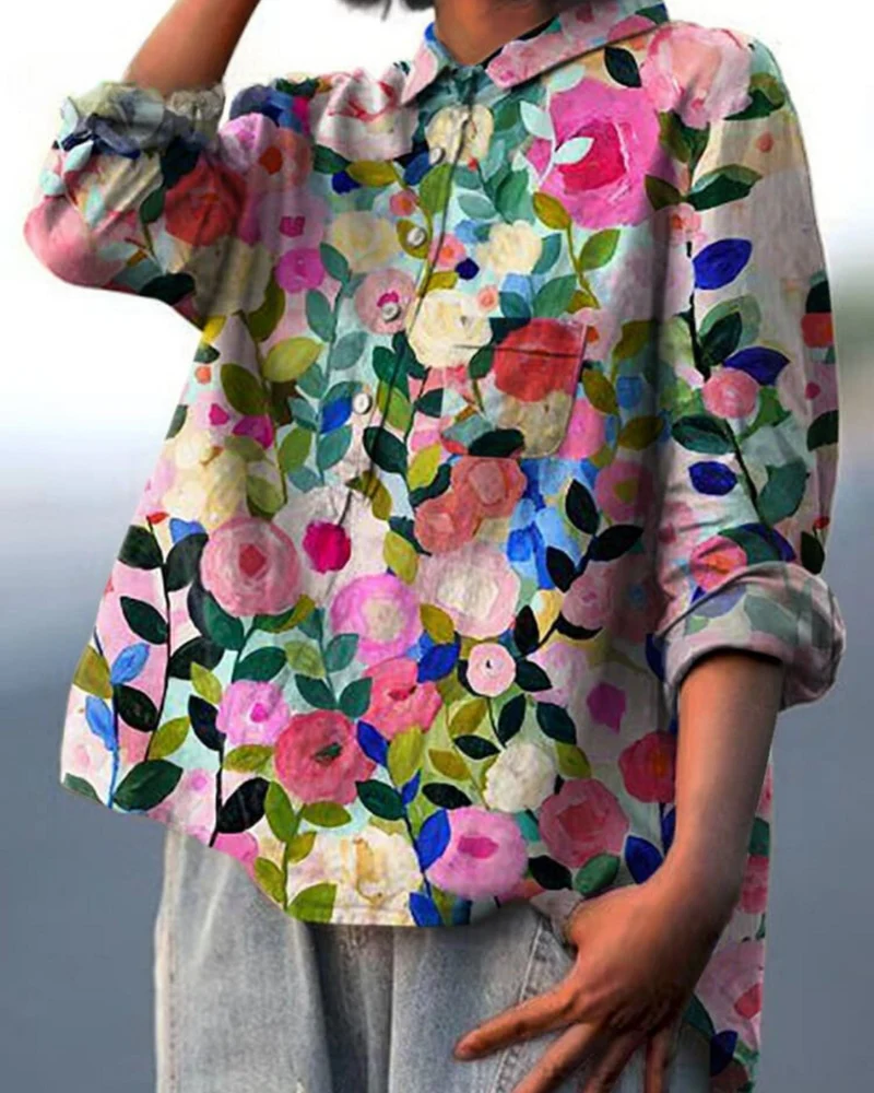 Amber | Bluse mit Blumenmuster