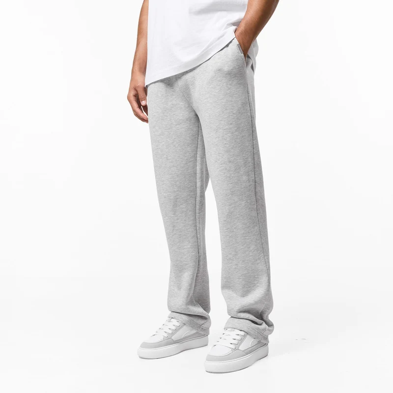Leonard - Relaxed Fit Offene Jogger-Grau Meliert