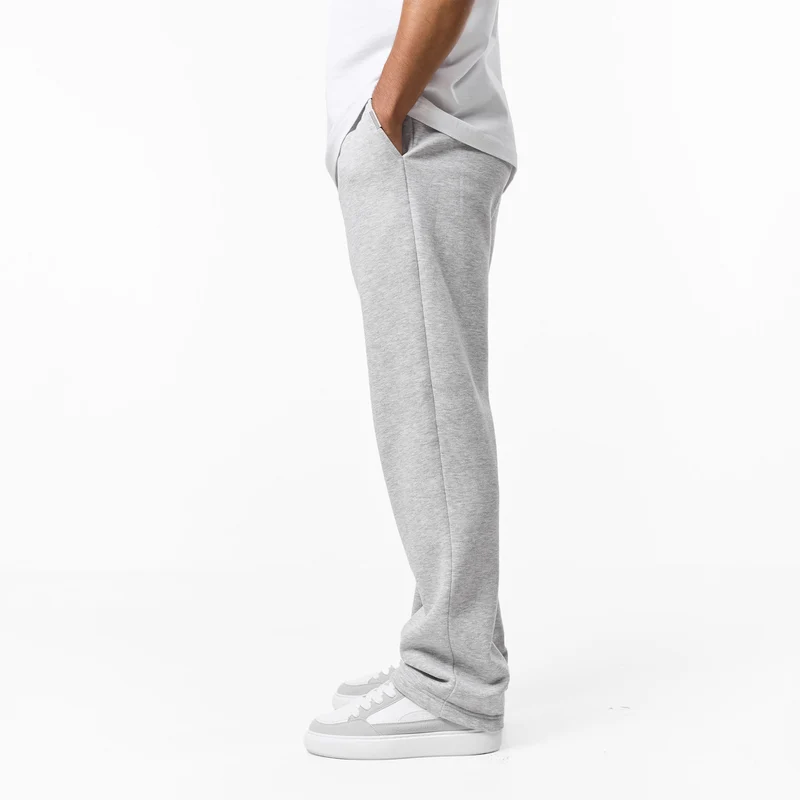 Leonard - Relaxed Fit Offene Jogger-Grau Meliert