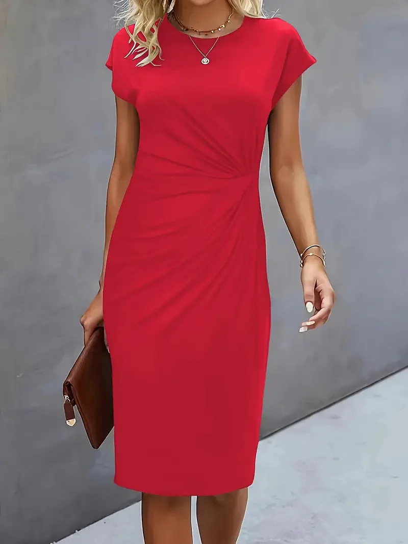 Paula | Damen Rundhals-Kleid zeitlos