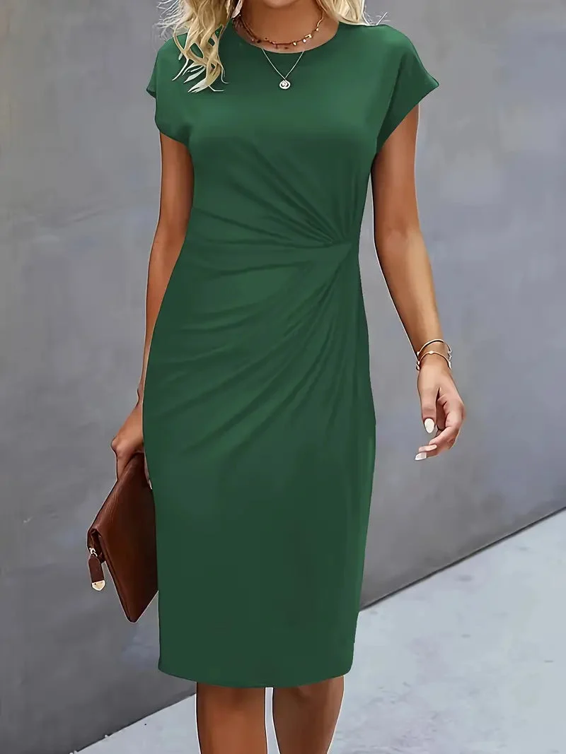 Paula | Damen Rundhals-Kleid zeitlos