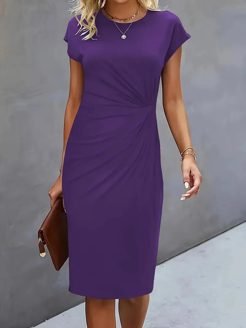 Paula | Damen Rundhals-Kleid zeitlos