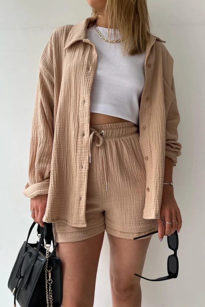 VICTORIA | ZWEITEILIGES HEMD-SHORTS-SET