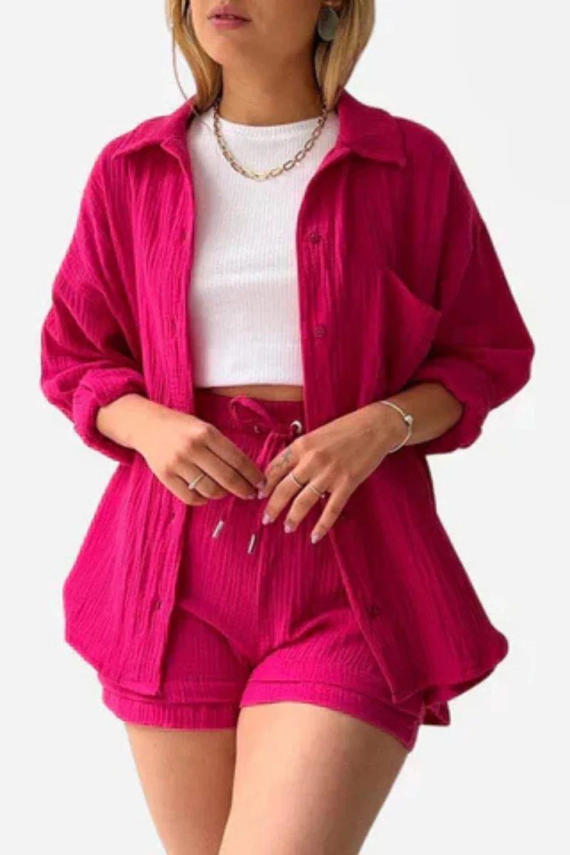 VICTORIA | ZWEITEILIGES HEMD-SHORTS-SET