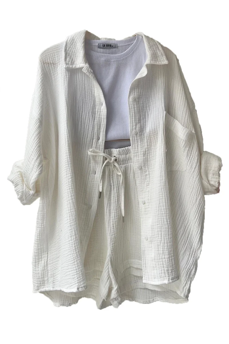 VICTORIA | ZWEITEILIGES HEMD-SHORTS-SET