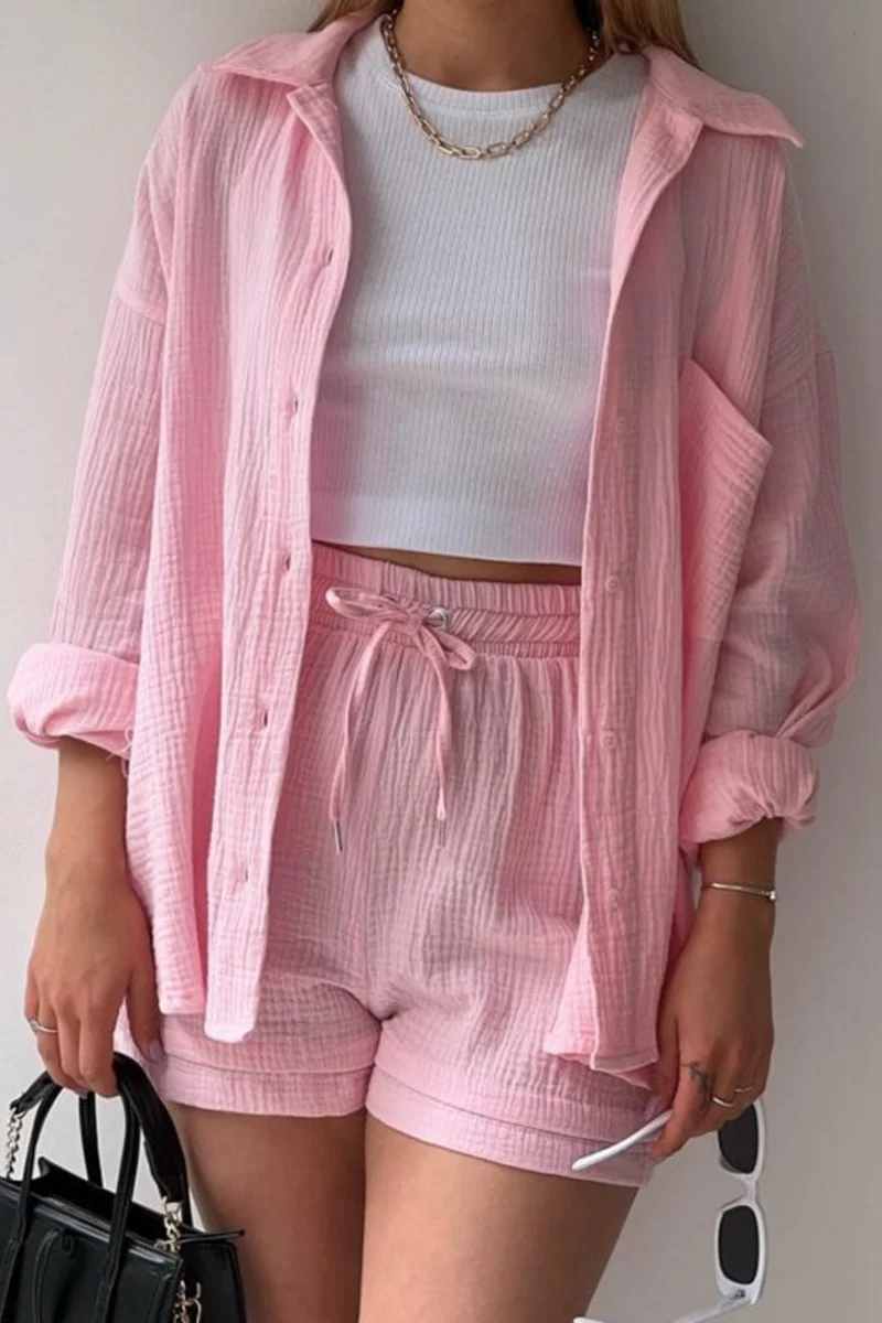 VICTORIA | ZWEITEILIGES HEMD-SHORTS-SET