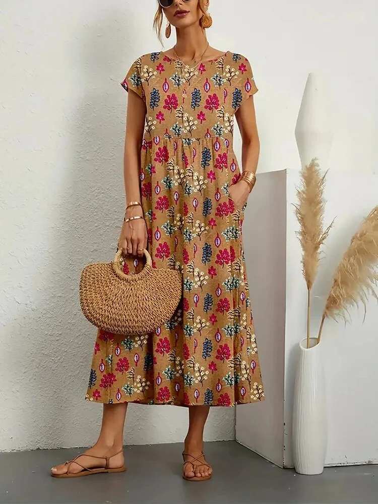 Clara | Leichtes Kleid mit elegantem Blumenmuster