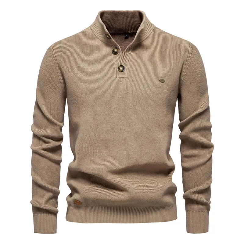 Konrad - Stilvoller Herrenpullover mit Knopfdesign