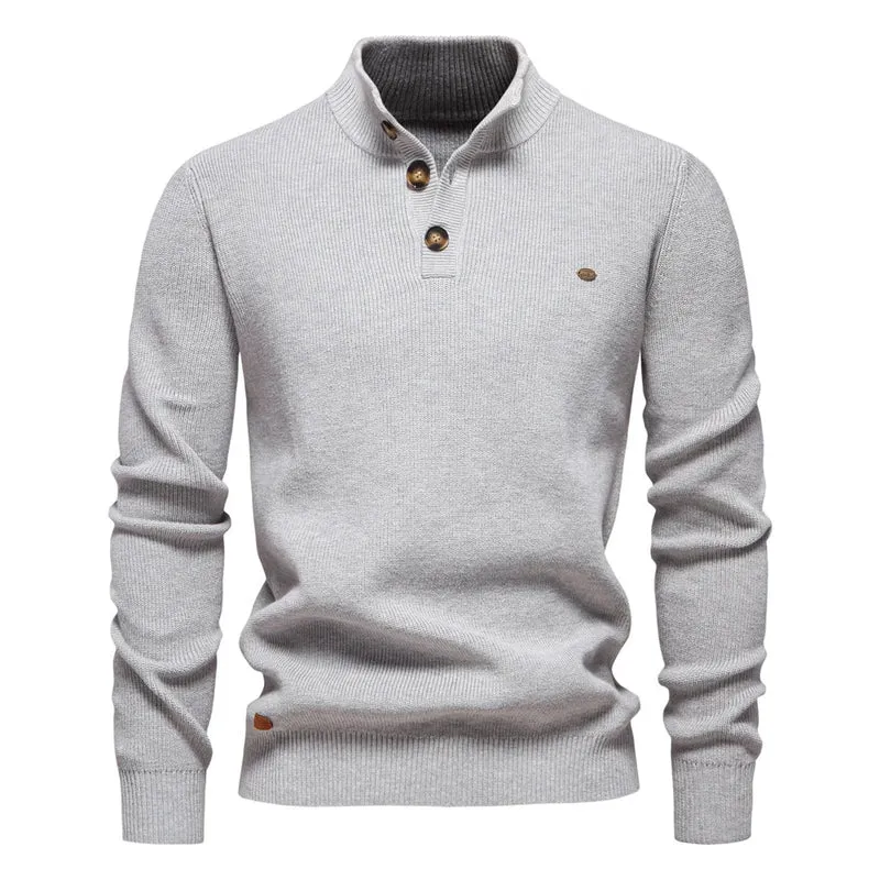Konrad - Stilvoller Herrenpullover mit Knopfdesign