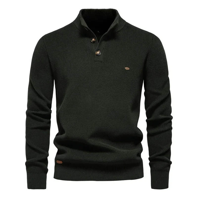 Konrad - Stilvoller Herrenpullover mit Knopfdesign