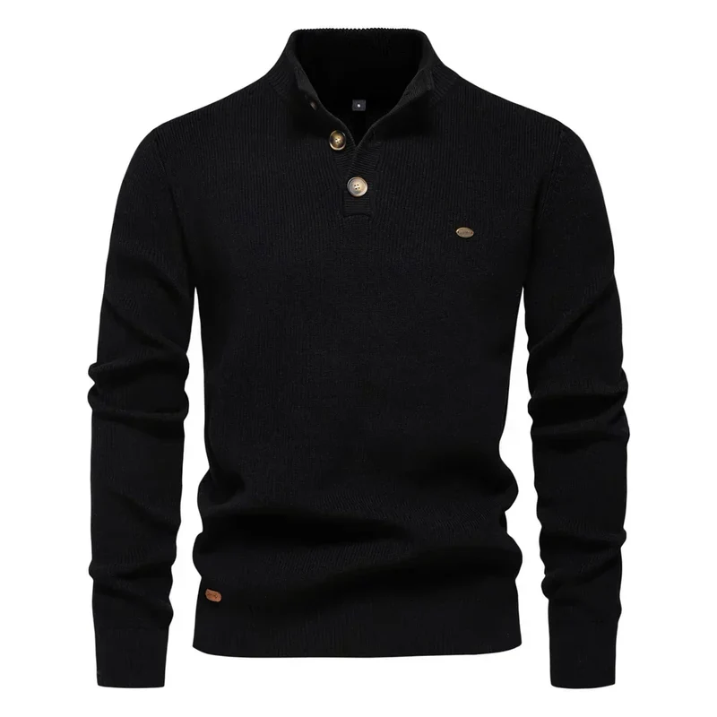 Konrad - Stilvoller Herrenpullover mit Knopfdesign