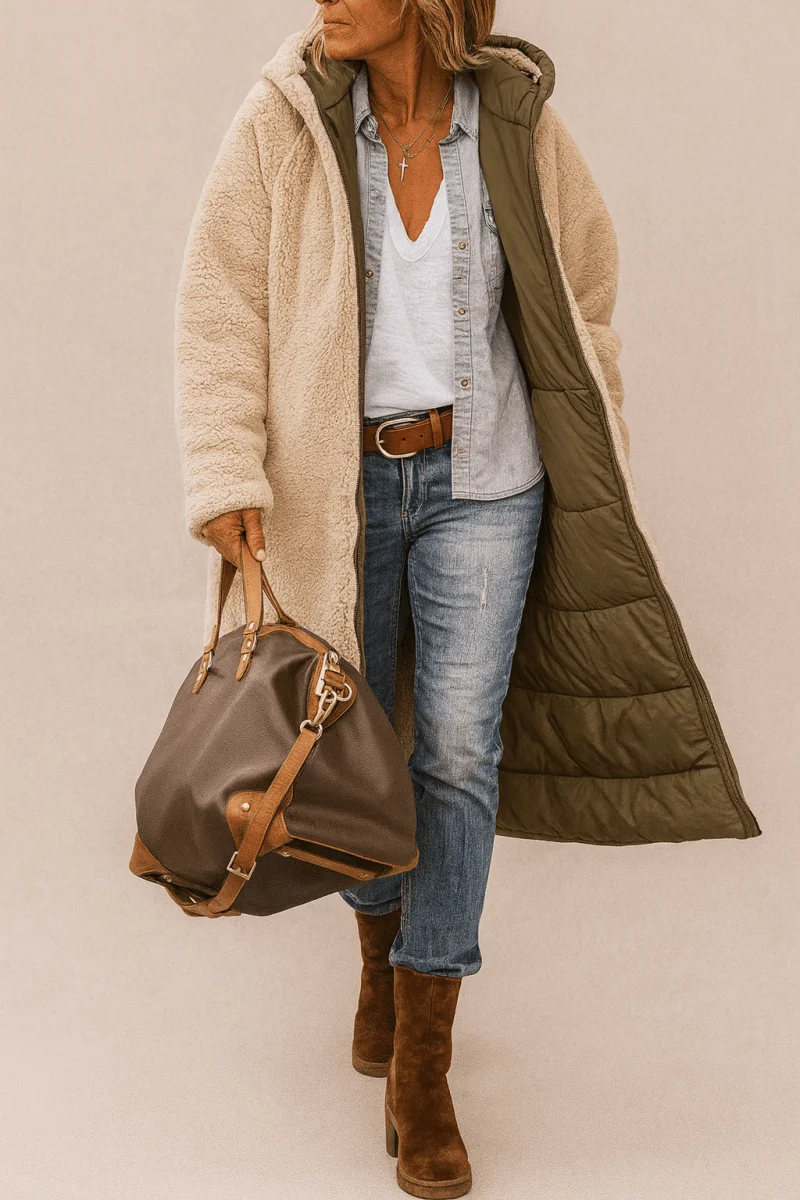 Mila | Damen Mantel weich luxuriös modern geschnitten