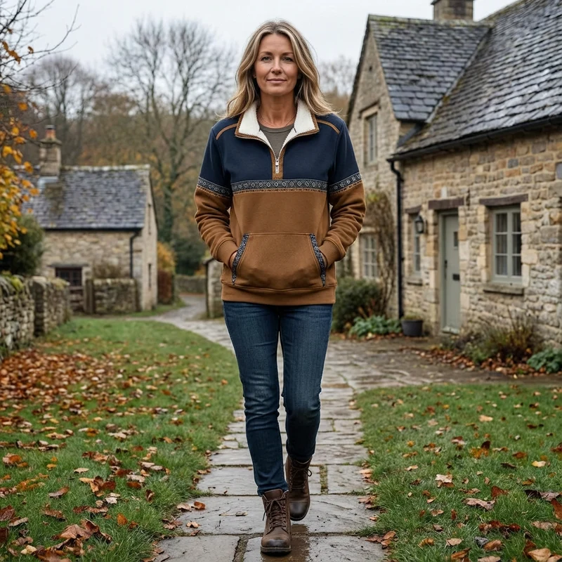 Sophie | Damen Pullover Half-Zip modern und elegant