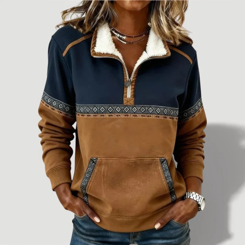 Sophie | Damen Pullover Half-Zip modern und elegant