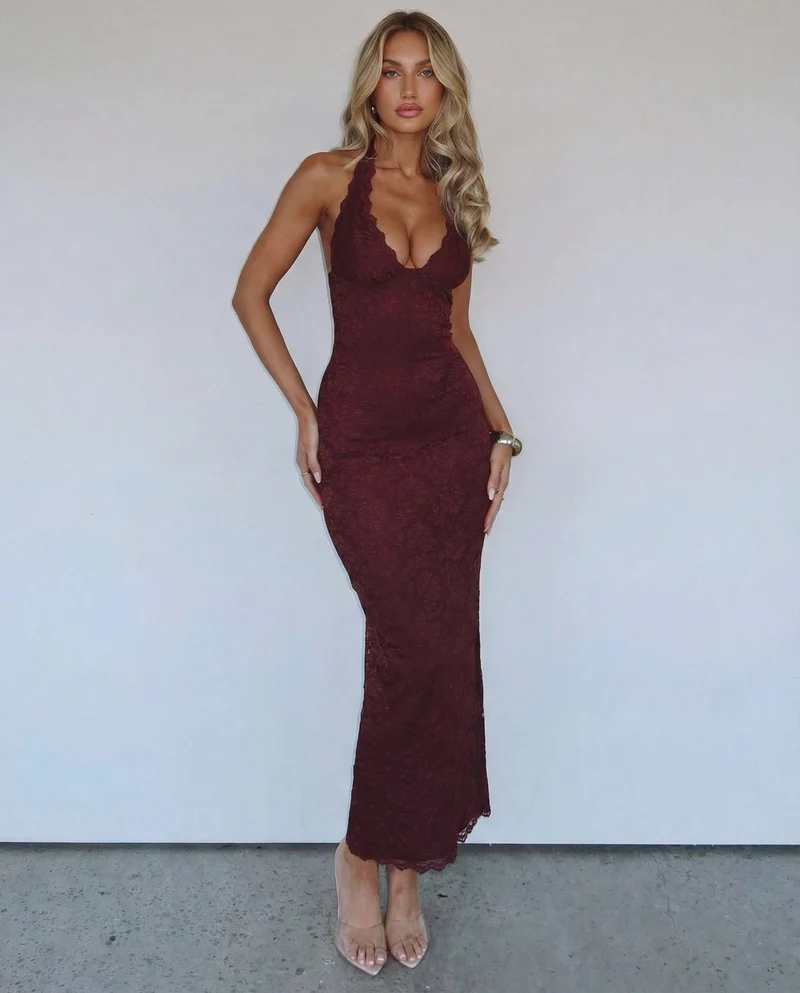 MODA | Spitzen-Maxi-Kleid