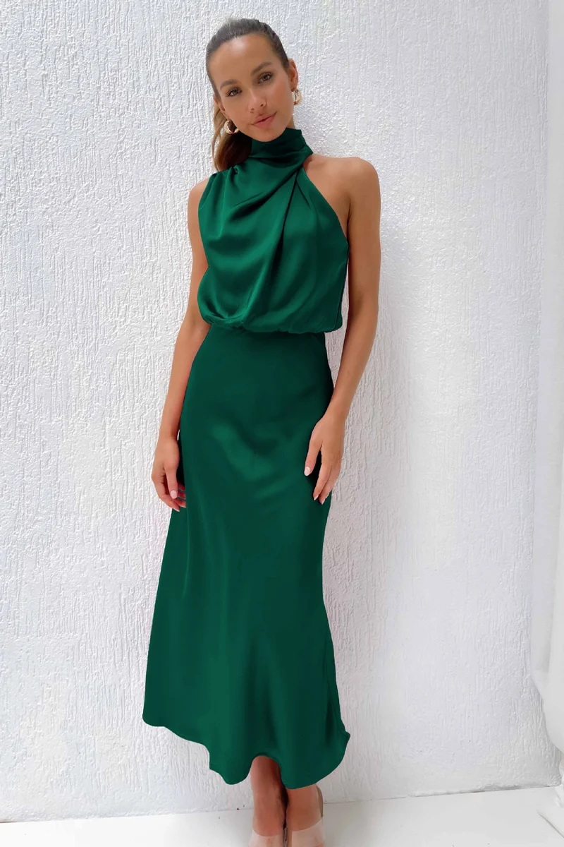Noemi | Damen-Satinkleid mit luxuriösem Schimmer