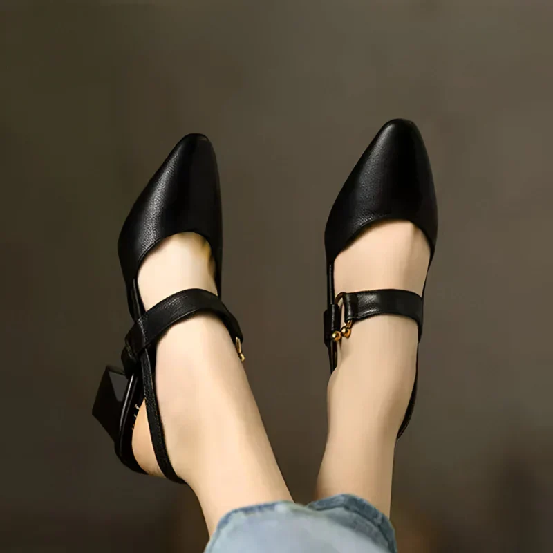 BRENDA / ELEGANTER OFFENER SCHUH MIT ABSATZ