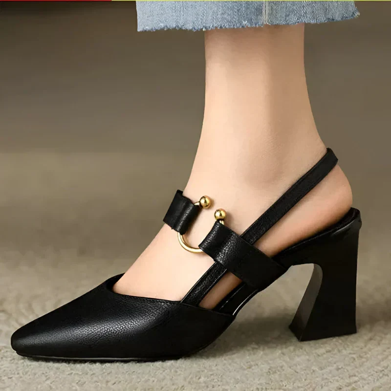 BRENDA / ELEGANTER OFFENER SCHUH MIT ABSATZ