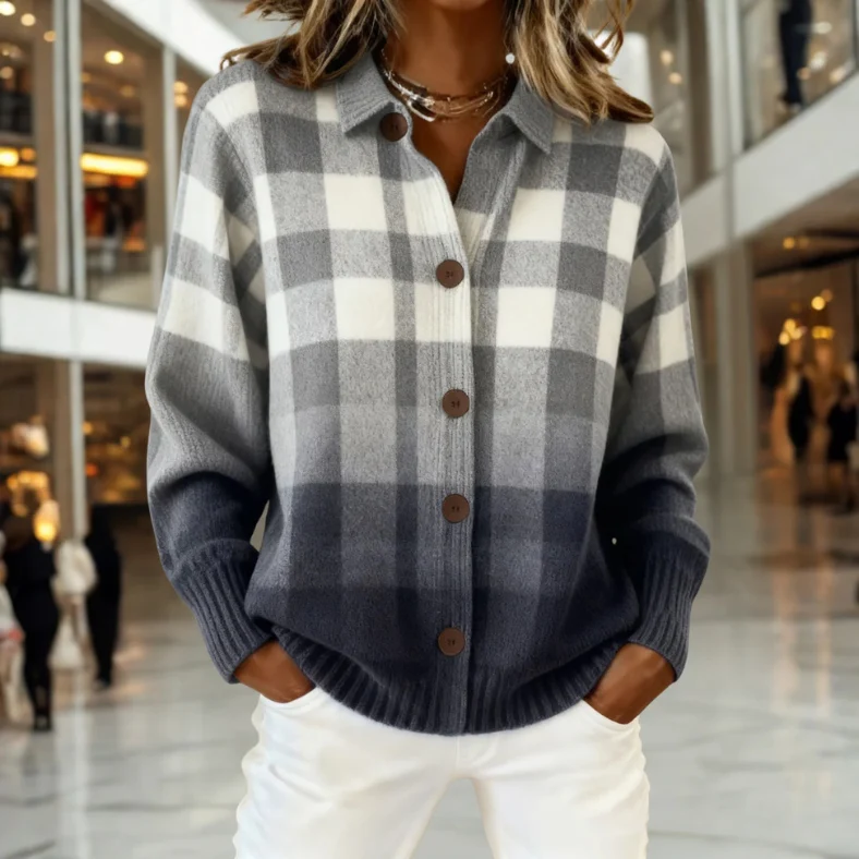 Paula | Eleganter Winter-Cardigan Damen gestrickt