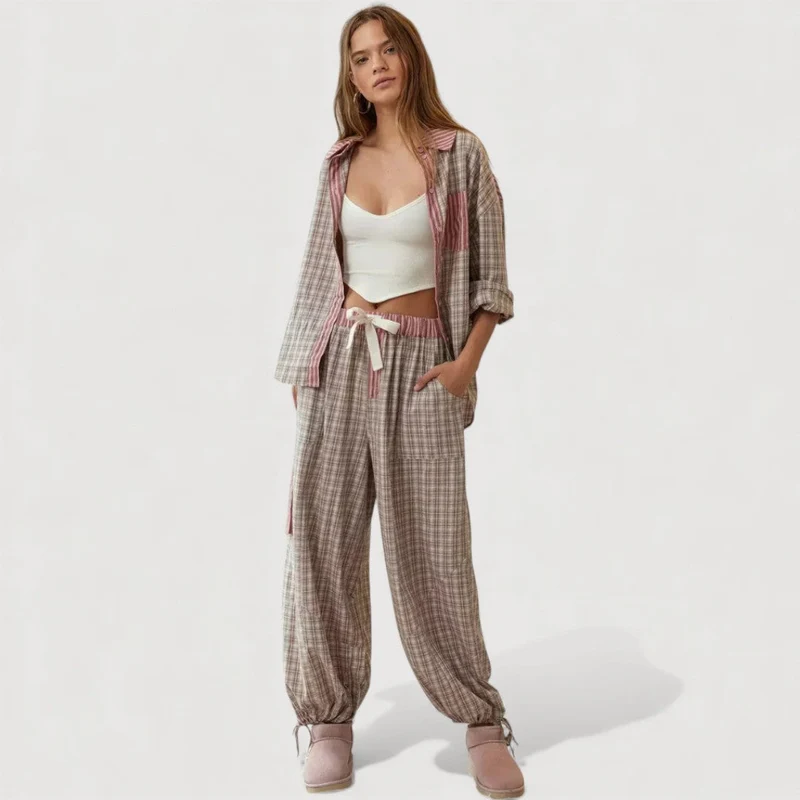 Emilia | Komfortables Pyjama-Set Damen stilvoll getragen