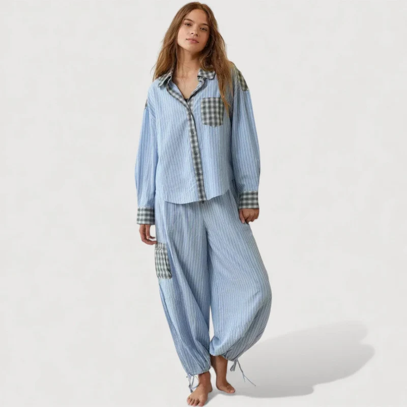 Emilia | Komfortables Pyjama-Set Damen stilvoll getragen