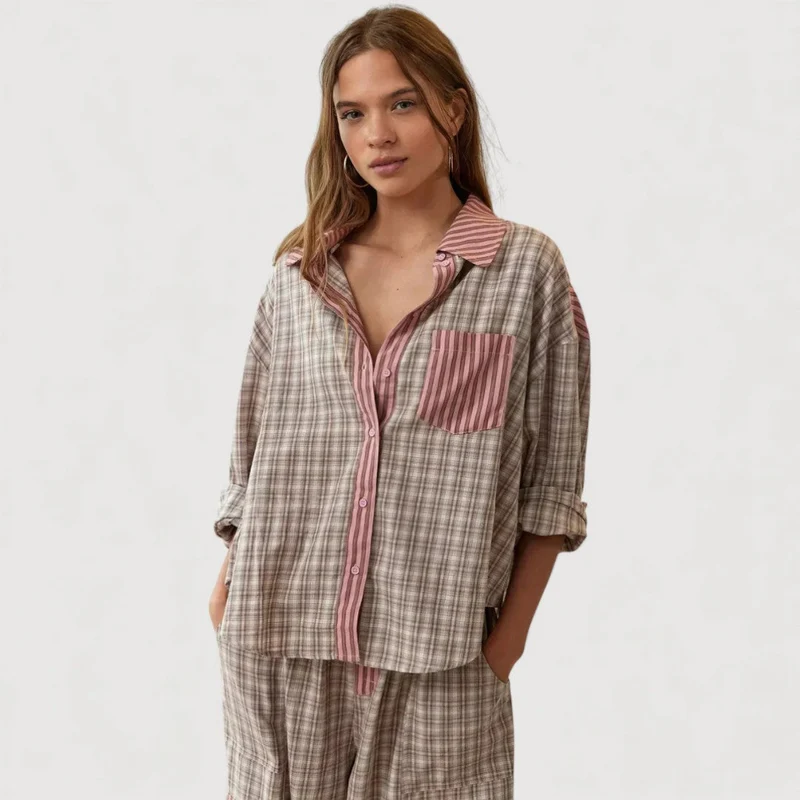 Emilia | Komfortables Pyjama-Set Damen stilvoll getragen