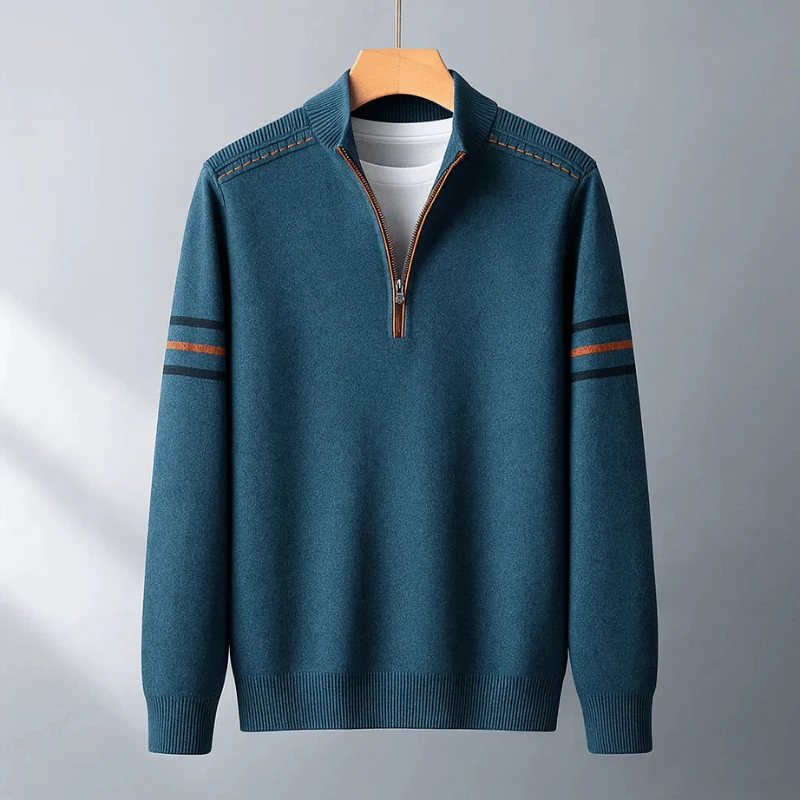 Philipp | Stilvoller Pullover Herren modern Halbreißverschluss