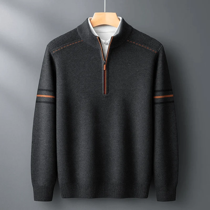 Philipp | Stilvoller Pullover Herren modern Halbreißverschluss