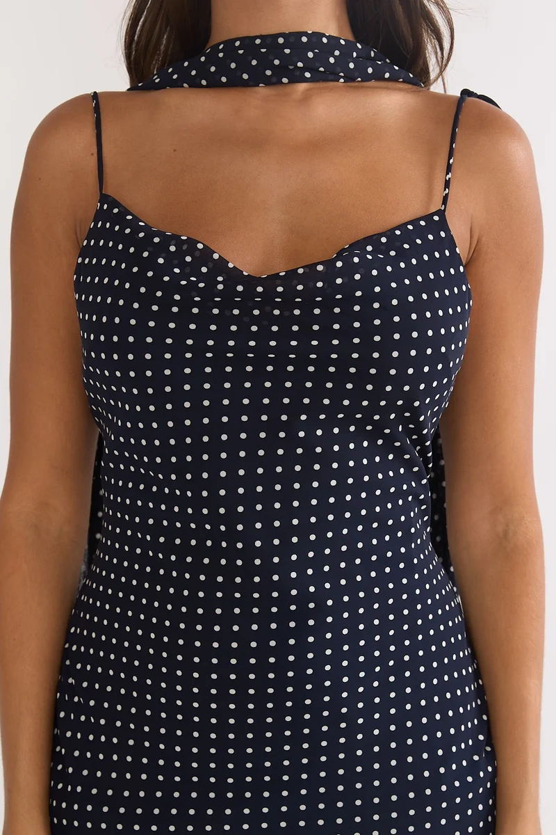 Nina | Damen Maxikleid navy modern elegant