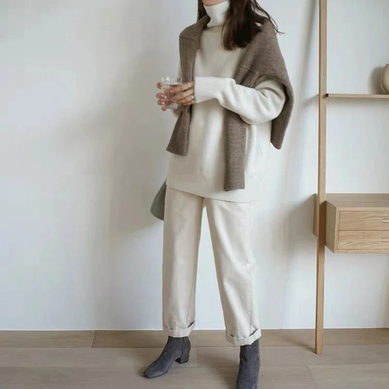 Hanna | Damen Rollkragenpullover modern lässig