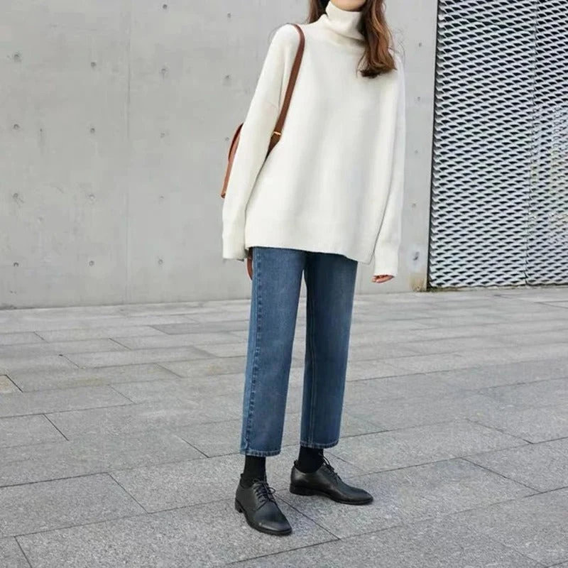 Hanna | Damen Rollkragenpullover modern lässig