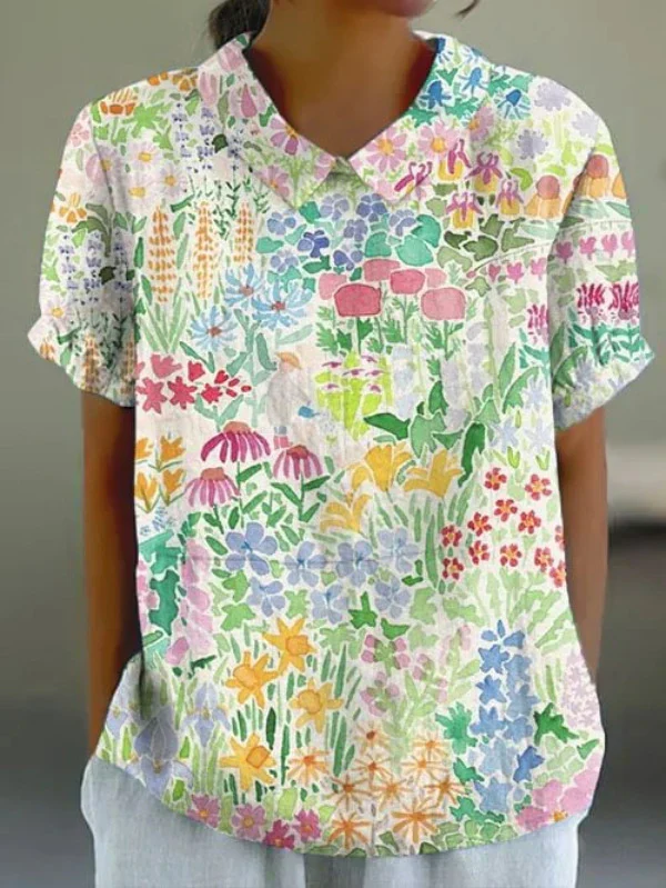 Valerie | Elegante Bluse mit feinem Blumenmuster