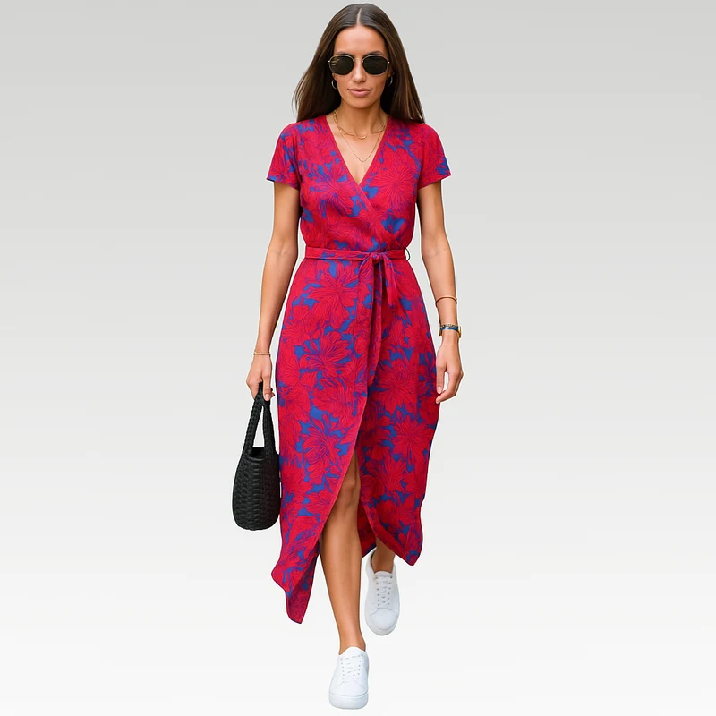 Eva | Stilvolles V-Ausschnitt-Kleid