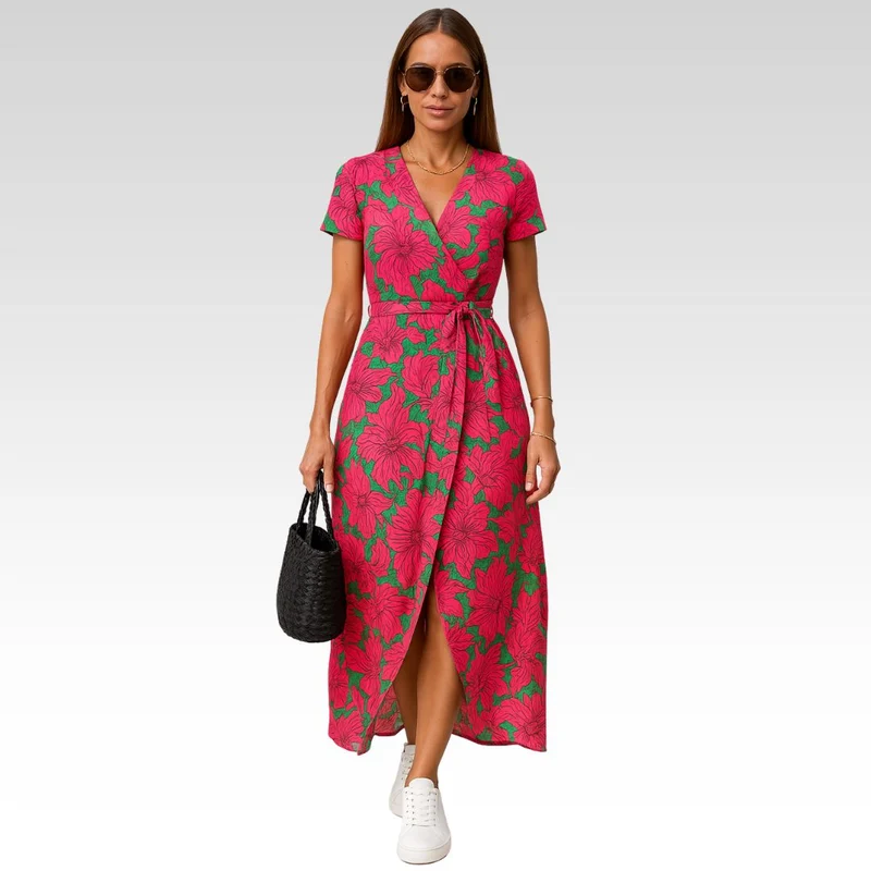 Eva | Stilvolles V-Ausschnitt-Kleid